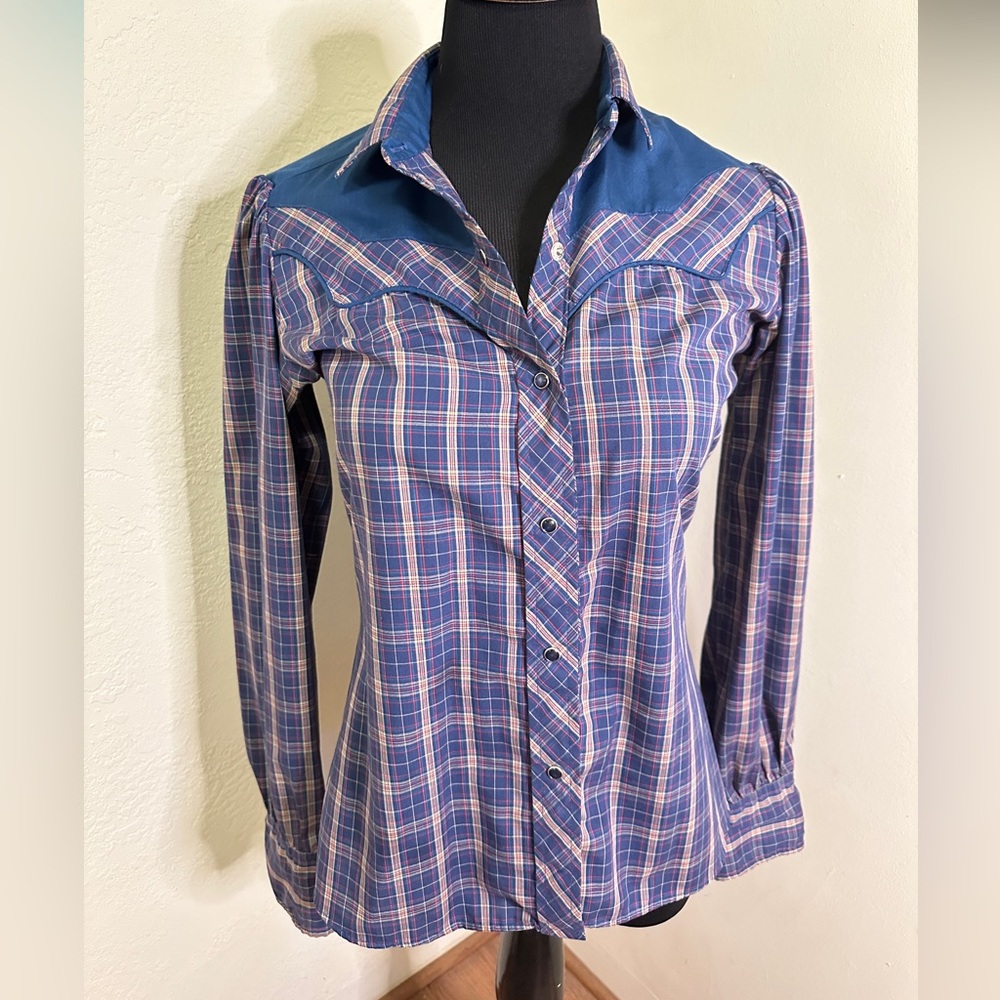 Kenny Rogers Plaid Vintage Western Pearl Snap Shirt
